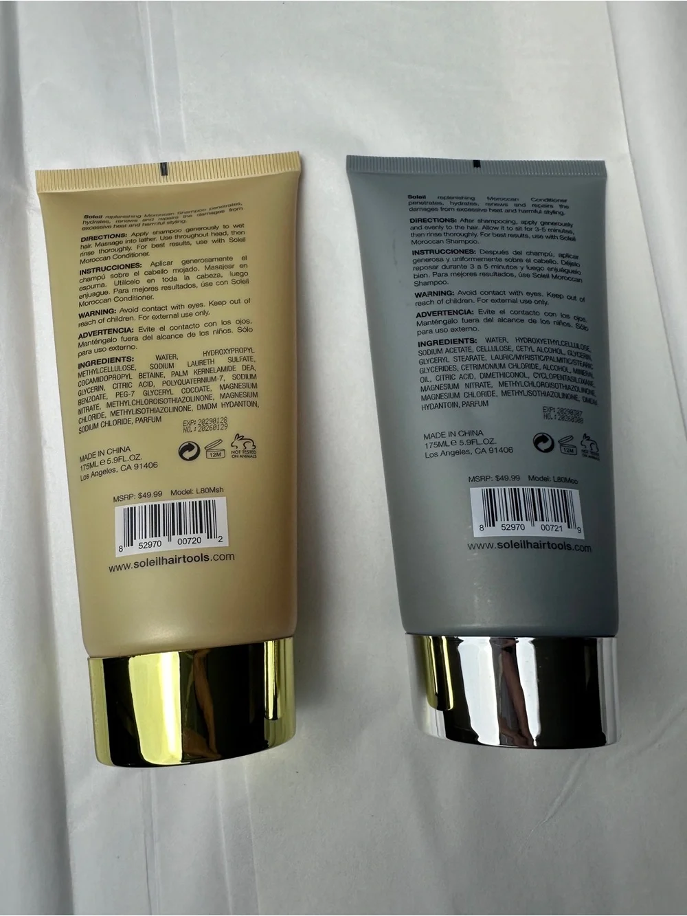Soleil Moroccan Shampoo + Conditioner Bundle 5.9 oz Each